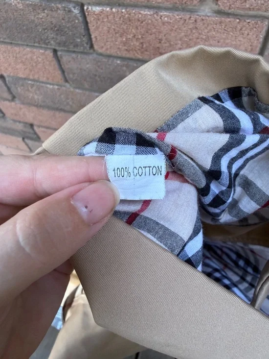 Burberry Kids Tan Double-Breasted Pea Coat Size Small - Picture 5 of 6